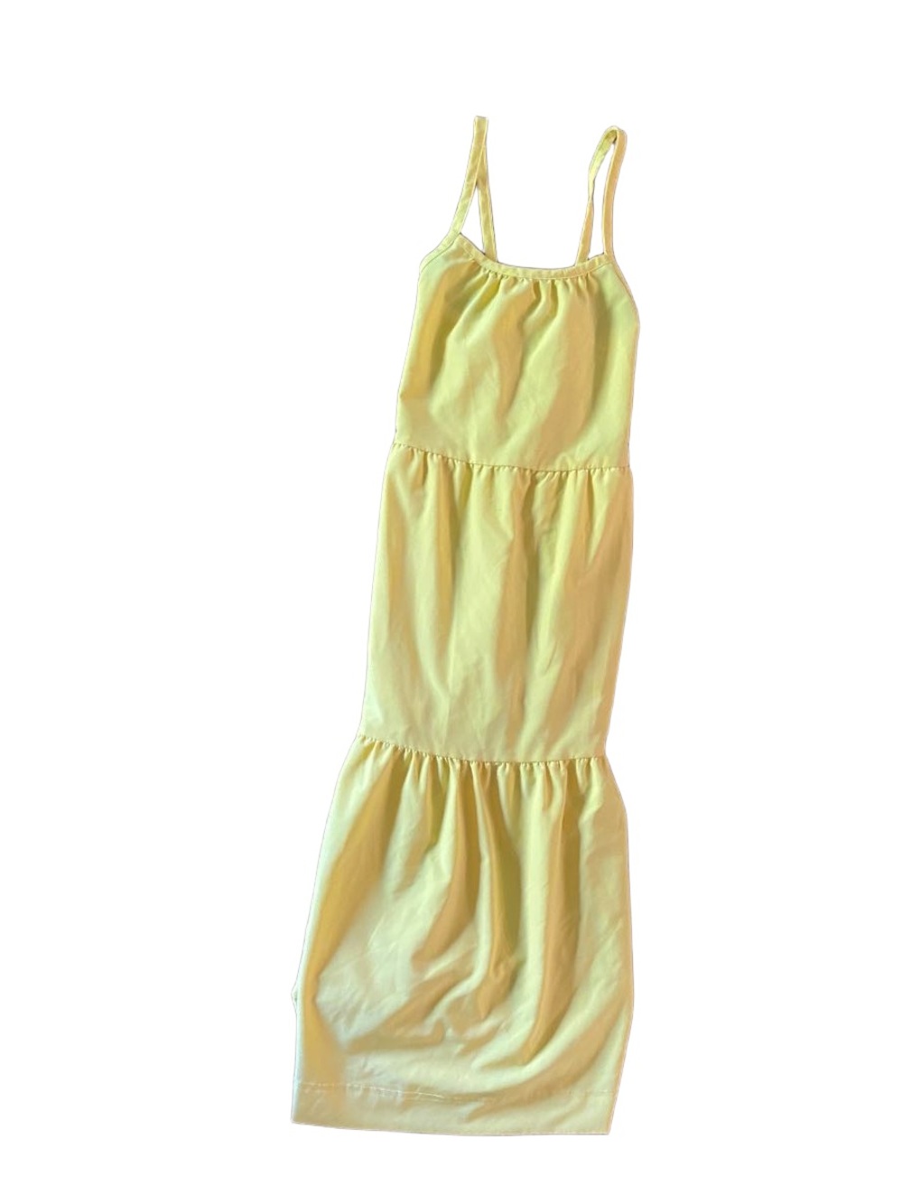 Girls' Yellow Tiered Maxi Dress - Kids Size 5/6